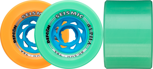 80.5mm x 61mm ALPHA Wheels - Seismic Skate Systems