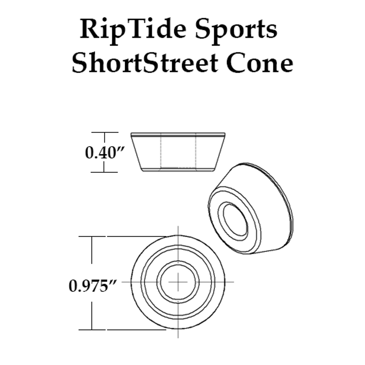 APS Short Street Cone Bushings (0.4") - RipTide