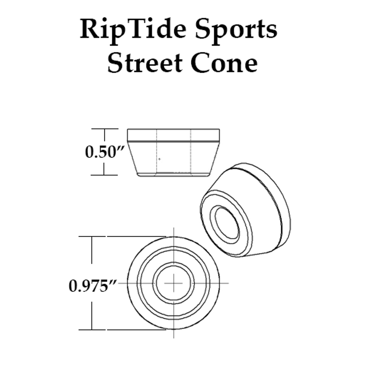 APS Street Cone Bushings  (0.5") - RipTide